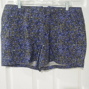 Columbia Purple and Green Kenzie Cove Floral Printed Shorts Size 16 - 4" Inseam